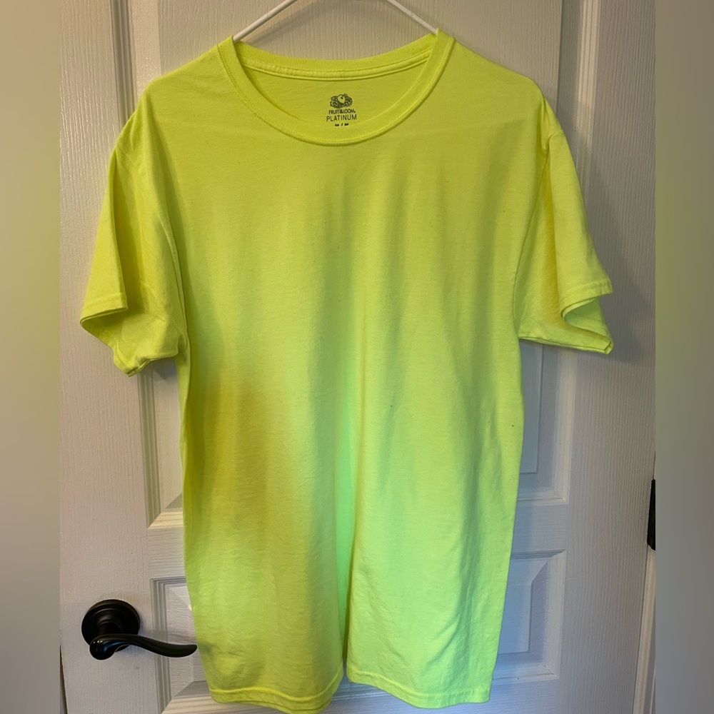 Fruit of the Loom Neon Yellow Men's Shirt